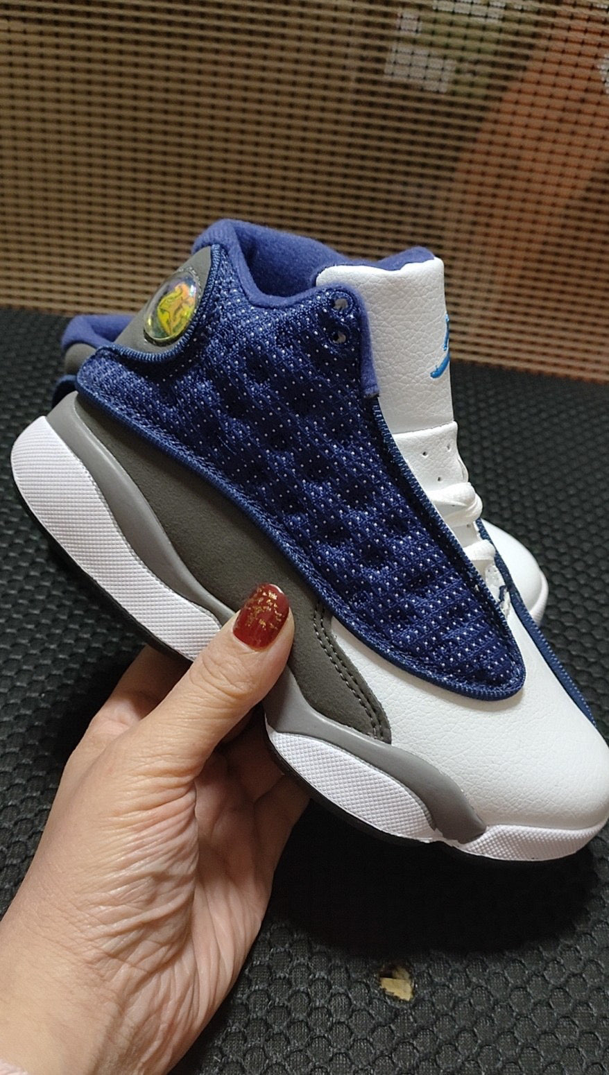 Joe 13 high top children's shoes" white, blue"