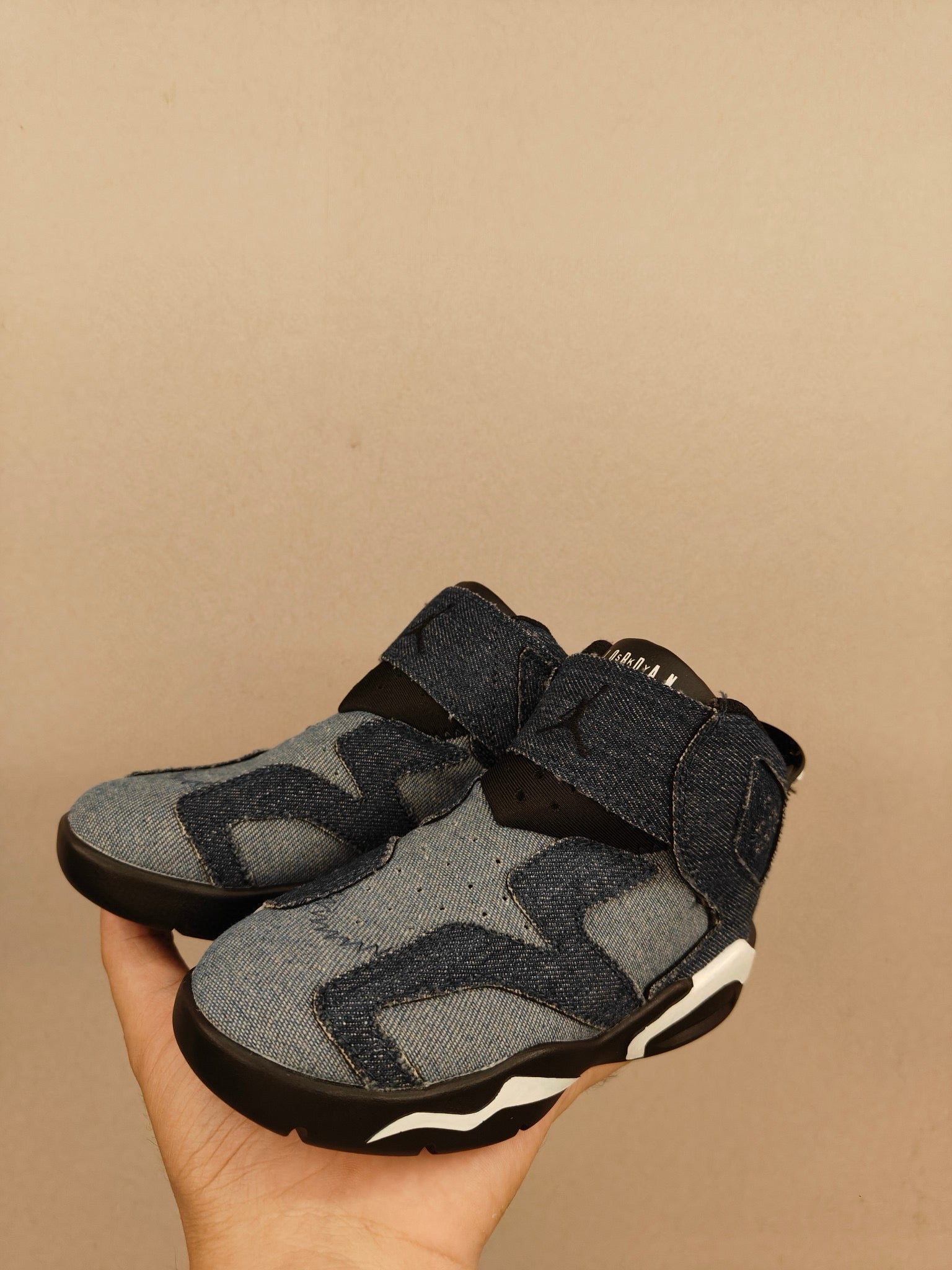 Joe 6 Velcro leather basketball shoes" black"