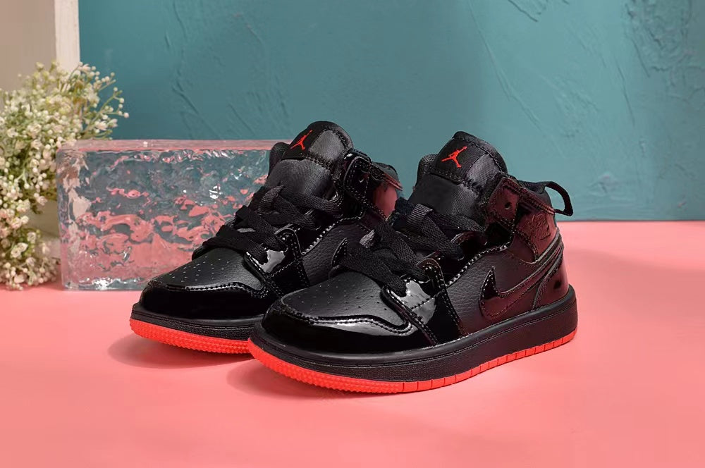 Jordan AJ1 children's shoes" black"