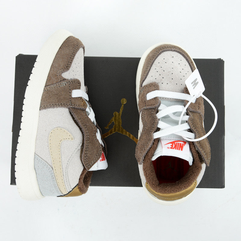 Jordan low top elastic band" brown, light gray'