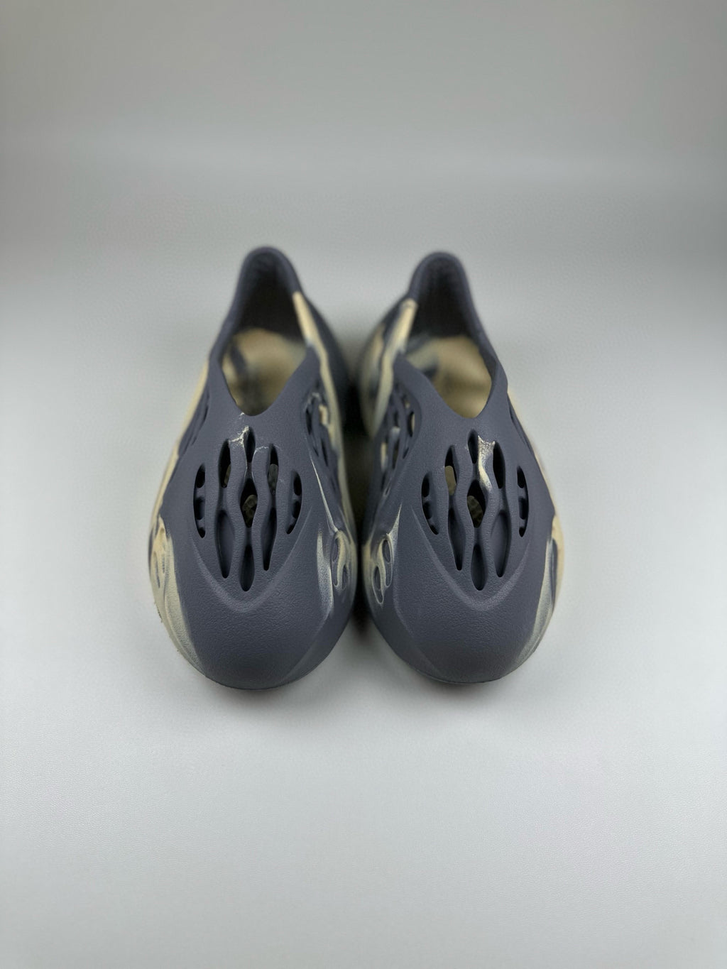 Coconut Crocs" light gray, cream"