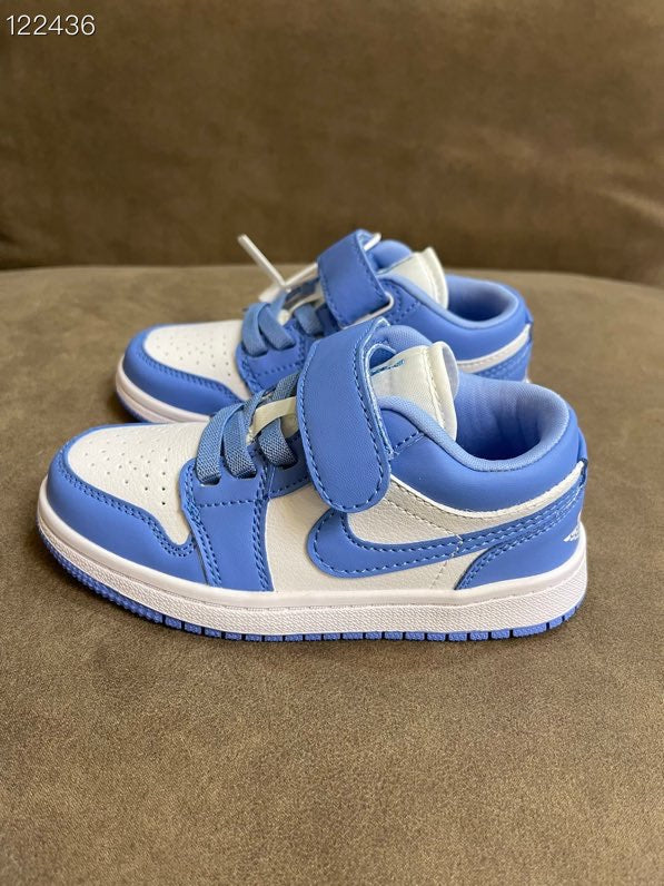 AIR JORDAN 1 low-top Velcro" white, blue"