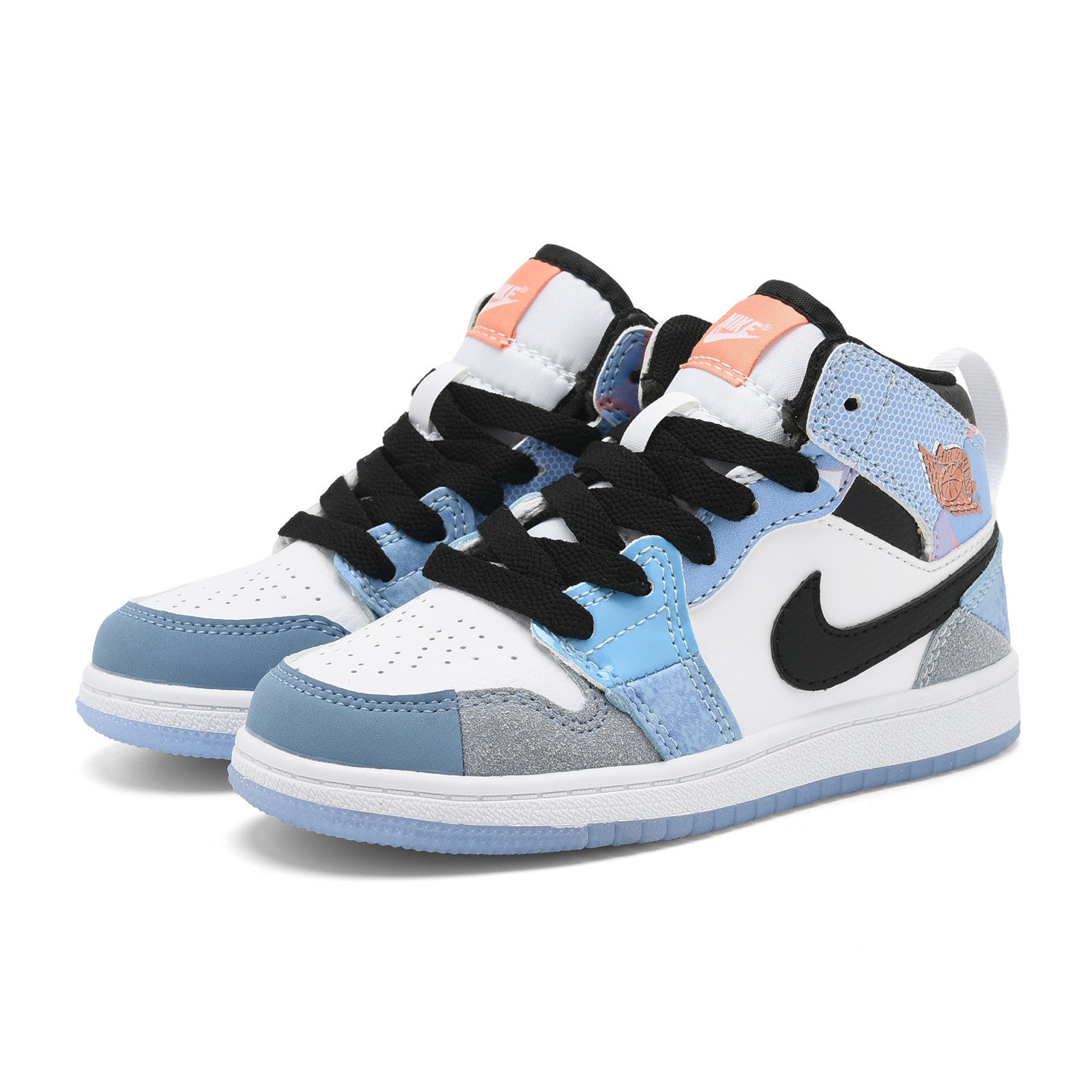 AJ-127" white, gray, blue"