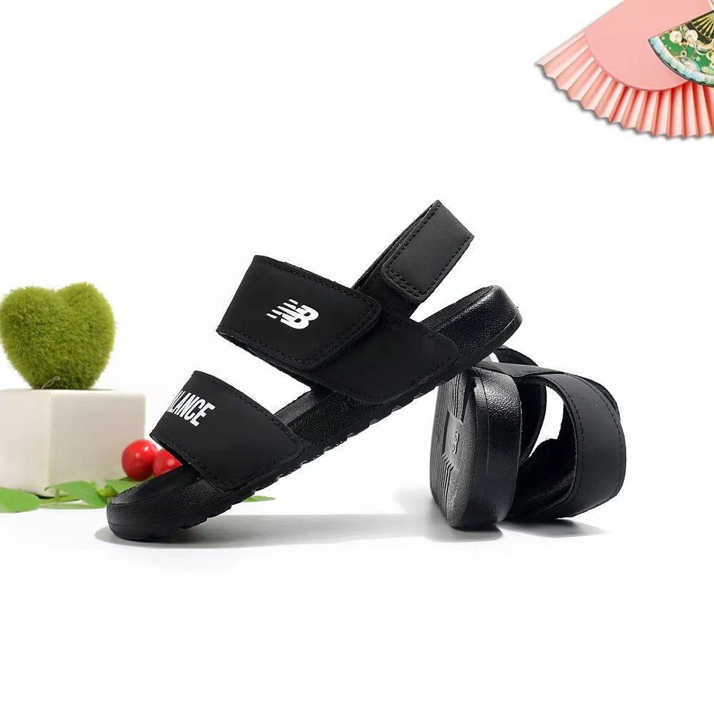 NB double bar sandals " black"