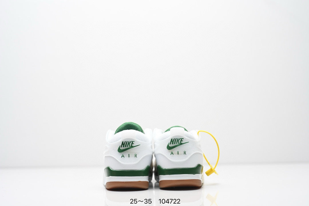 Jordan 4 low-top air cushion basketball shoes" white, green"