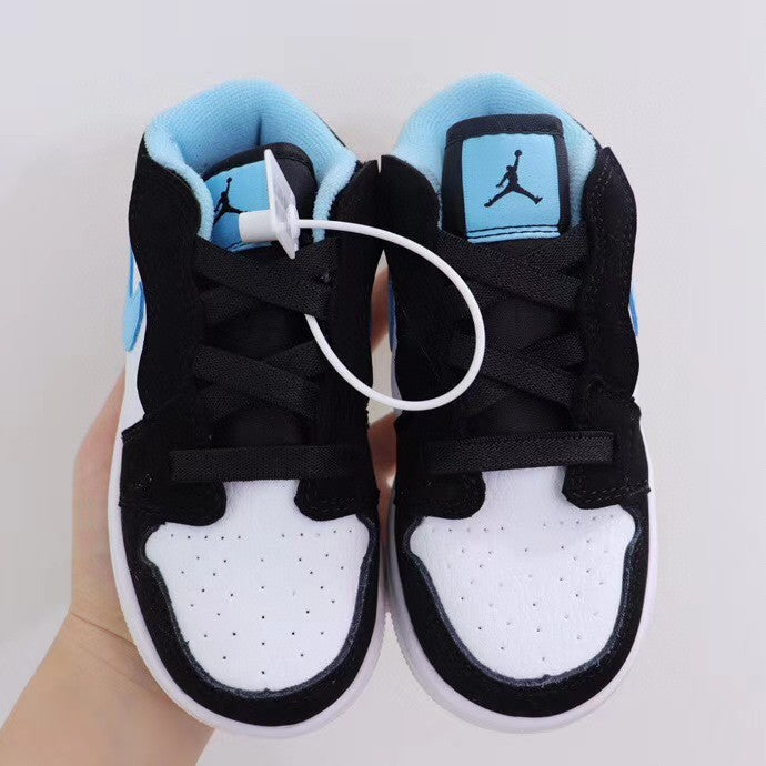 Jordan low top elastic band" white, black, blue"