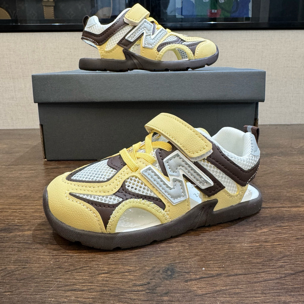 Miumiu co-branded river sandals "  yellow, dark brown"