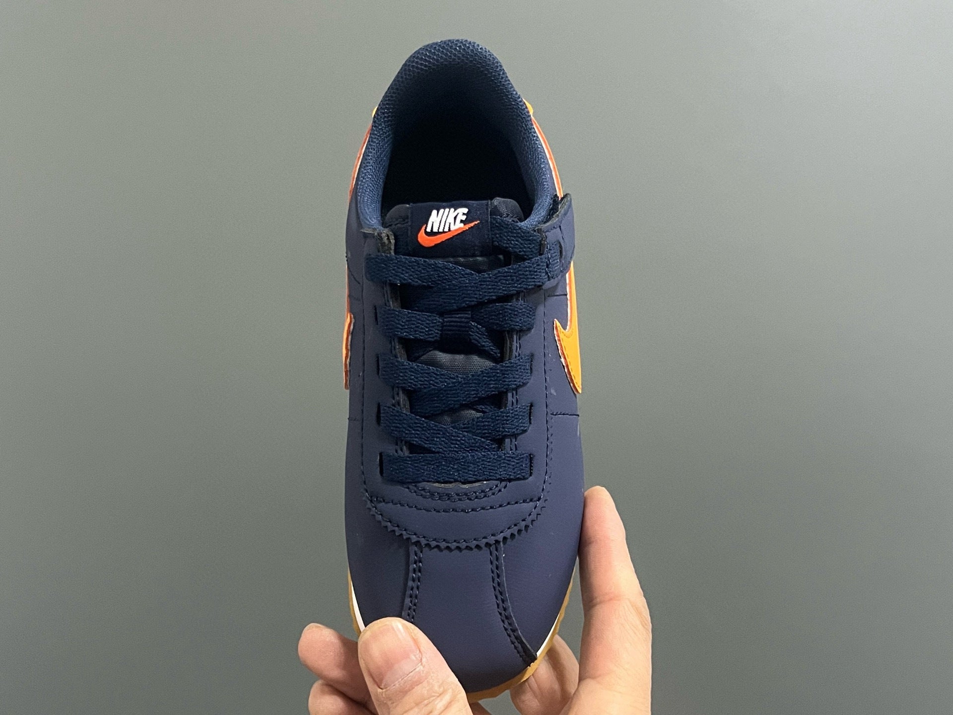 Nike Forrest Gump Classic Velcro Kids Shoes" Navy"