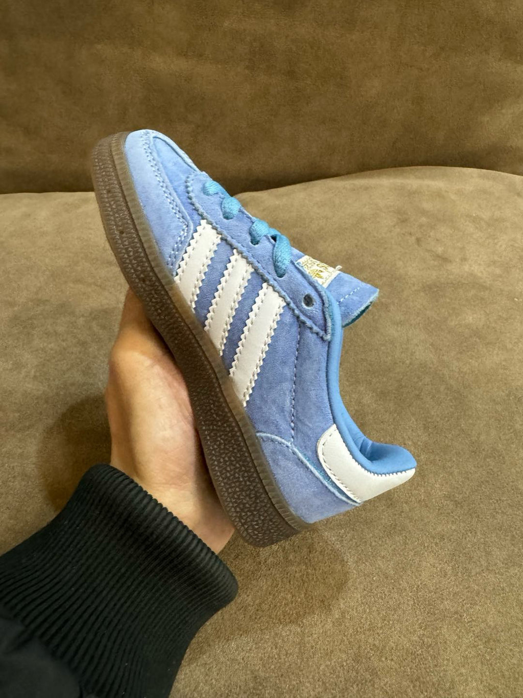 Adidas training 3 generation pig leather children's shoes" blue"