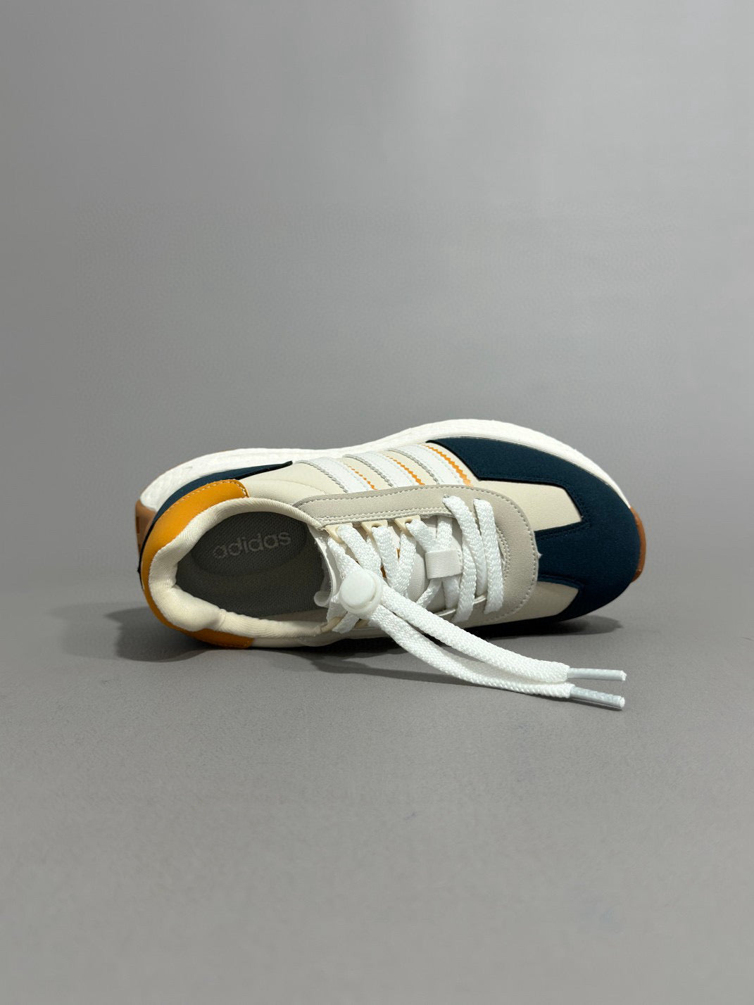 Adidas Popcorn Running Shoes" white, Navy"