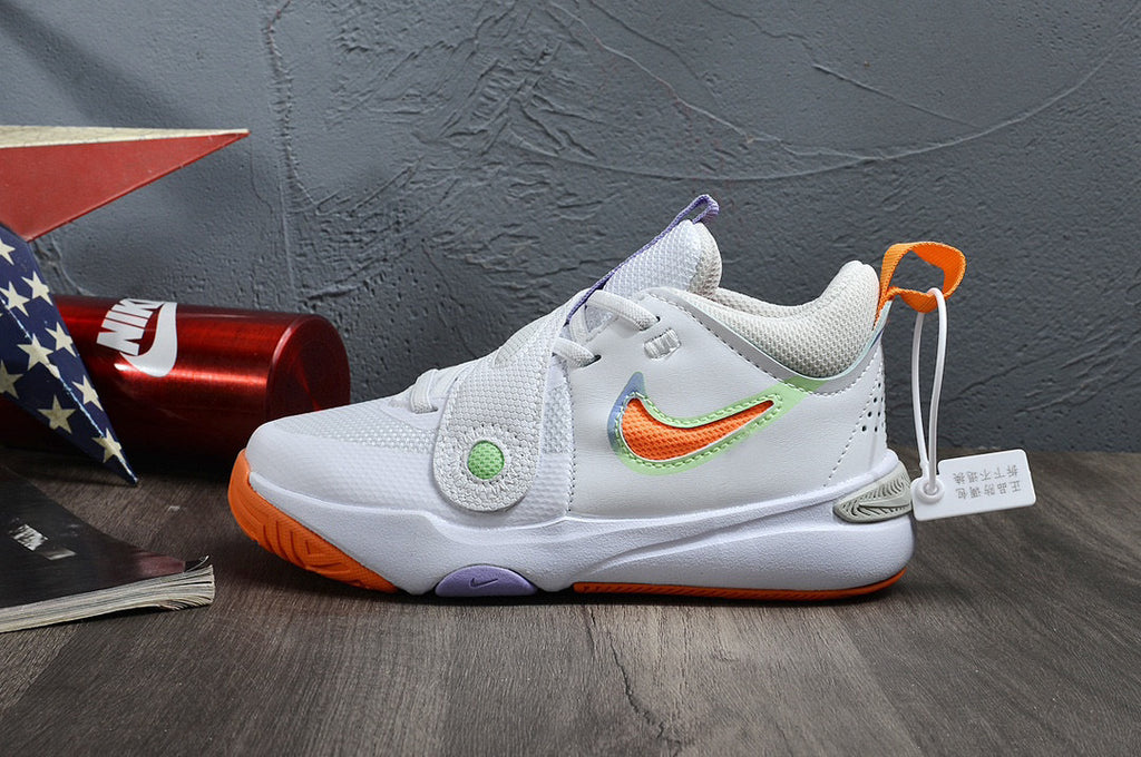 Nike's new UFO slip-on shoes for children" white, orange"