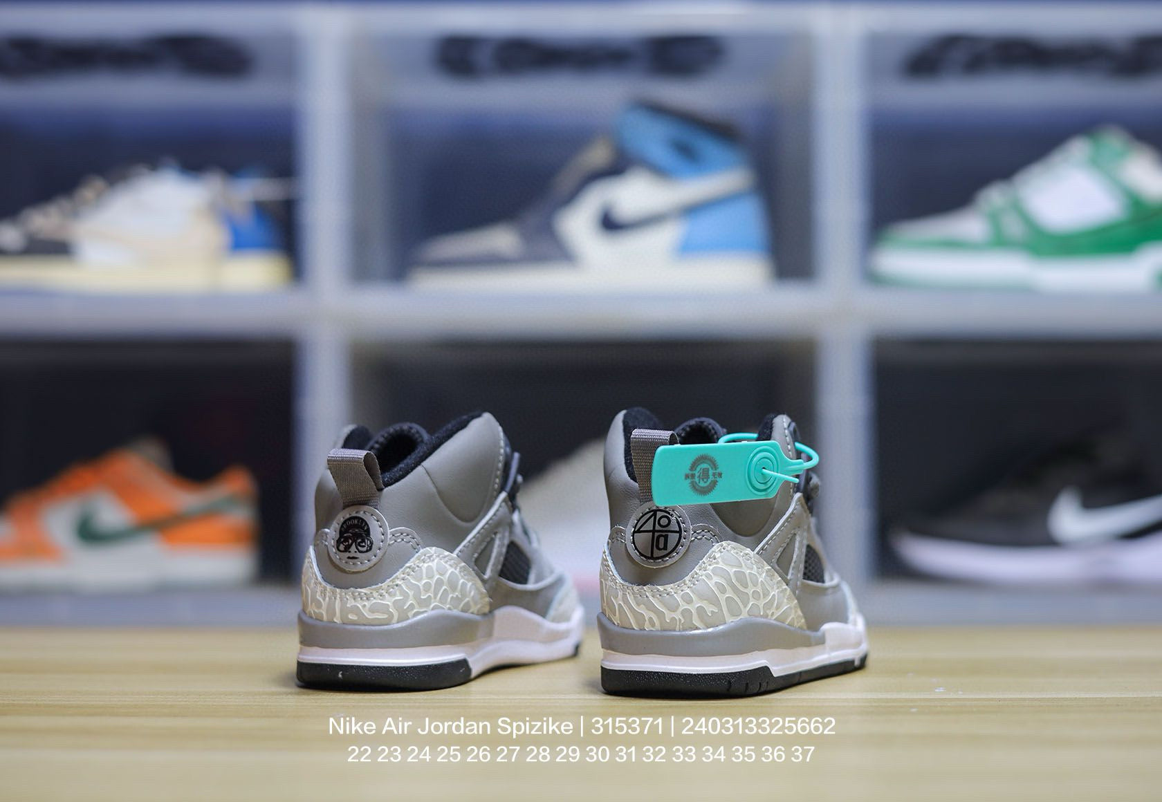 Jordan 3.5 3D Embossed Children's Shoes" Gray"
