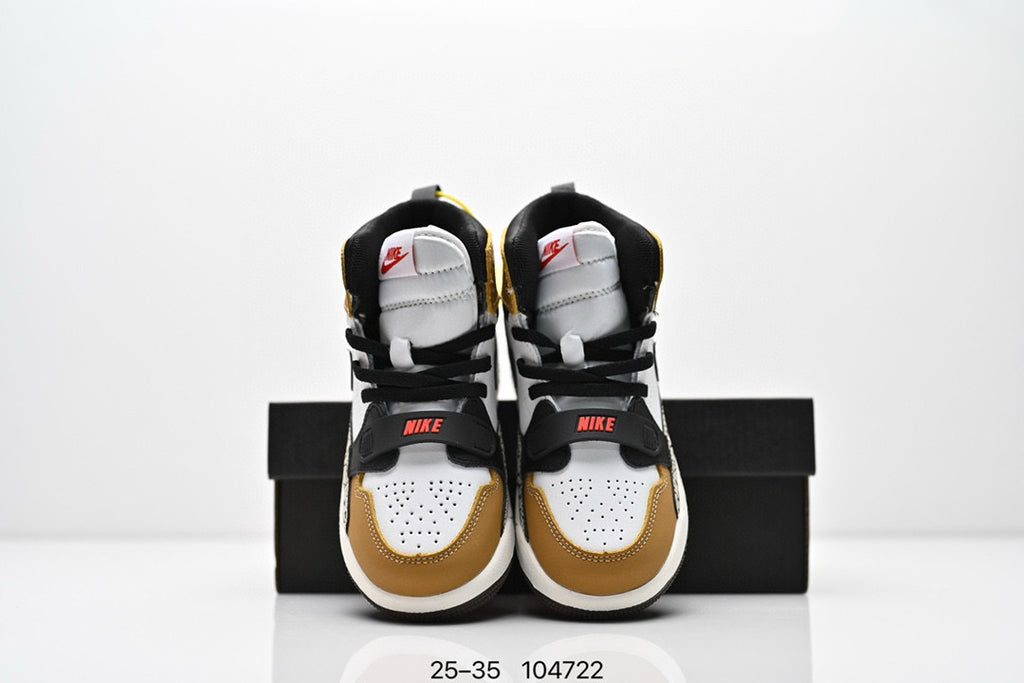 Jordan 312 children's shoes" white, & dark brown"