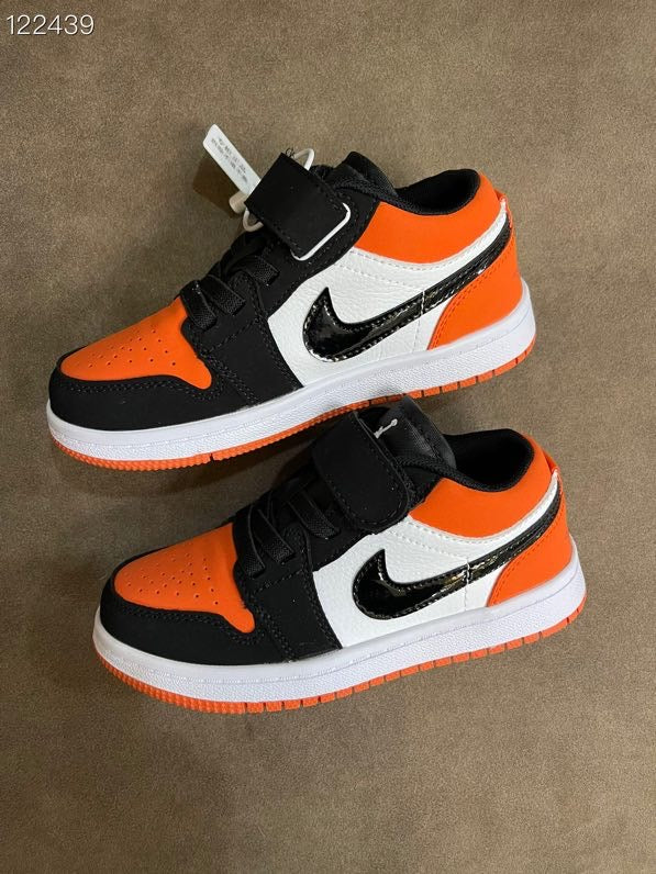 AIR JORDAN 1 low-top Velcro" white, black, orange"