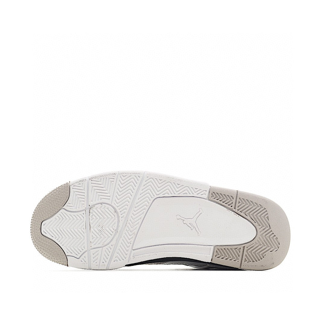 NK AJ 4th generation lace-up basketball air cushion children's shoes" white, light gray"