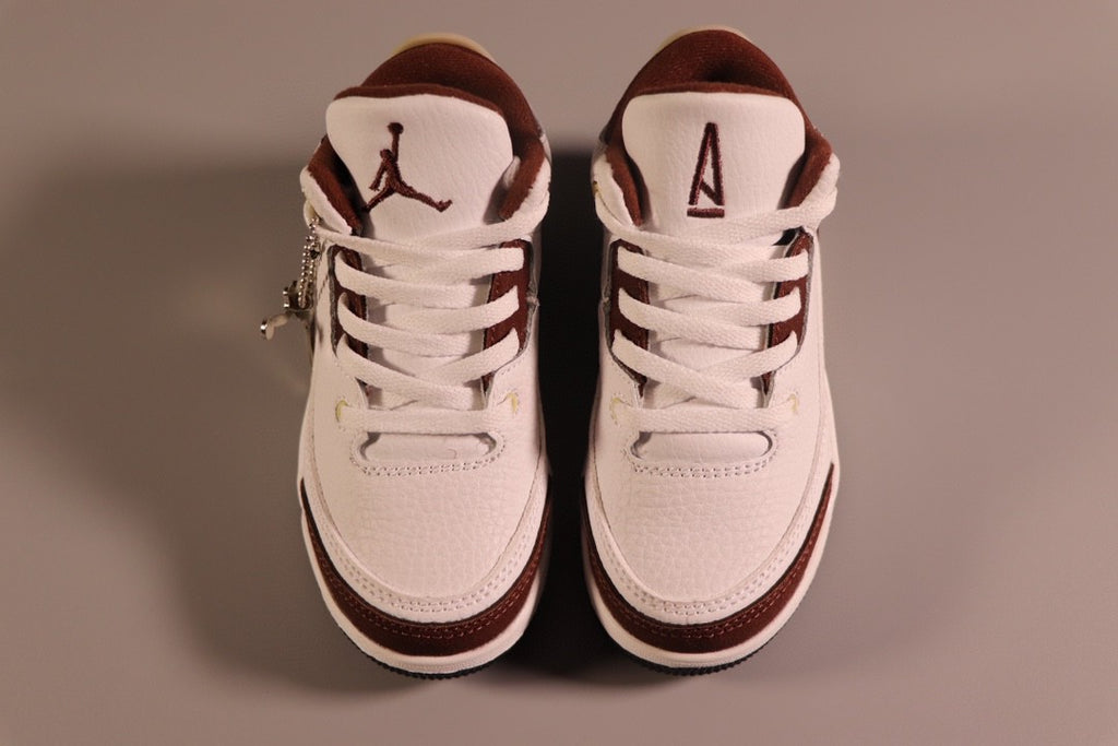 Jordan AJ3 children's shoes" white, dark brown"