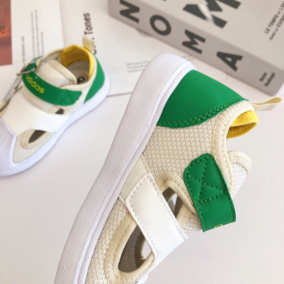 Adidas Baotou shell toe Bingdundun" Cream, white , & green"