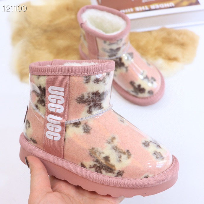 UGG children's jelly boots "pink base with a lighter"