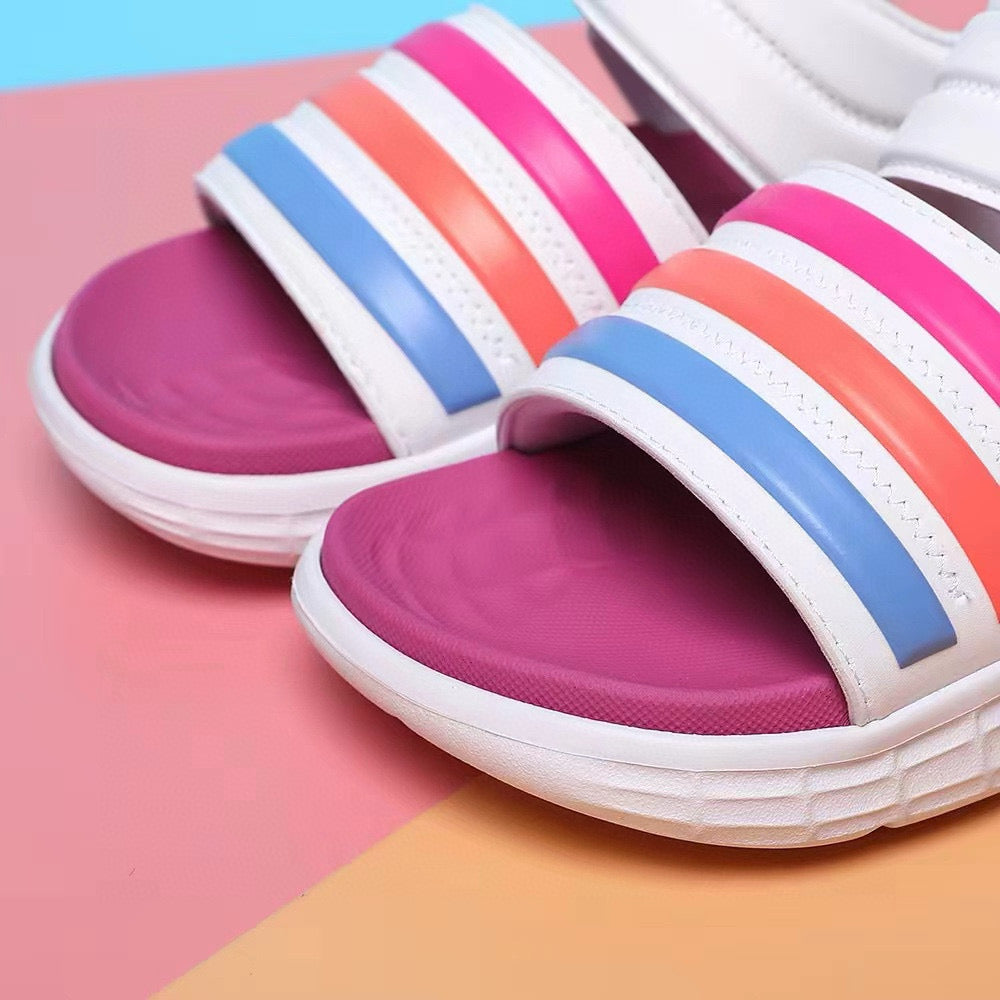 Adidas Durango Sandals lightweight non-slip wear-resistant sandals " white, fuchsia"