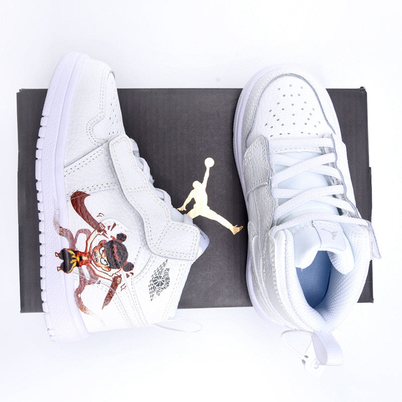 Jordan Velcro Nezha co-branded children's shoes" white"