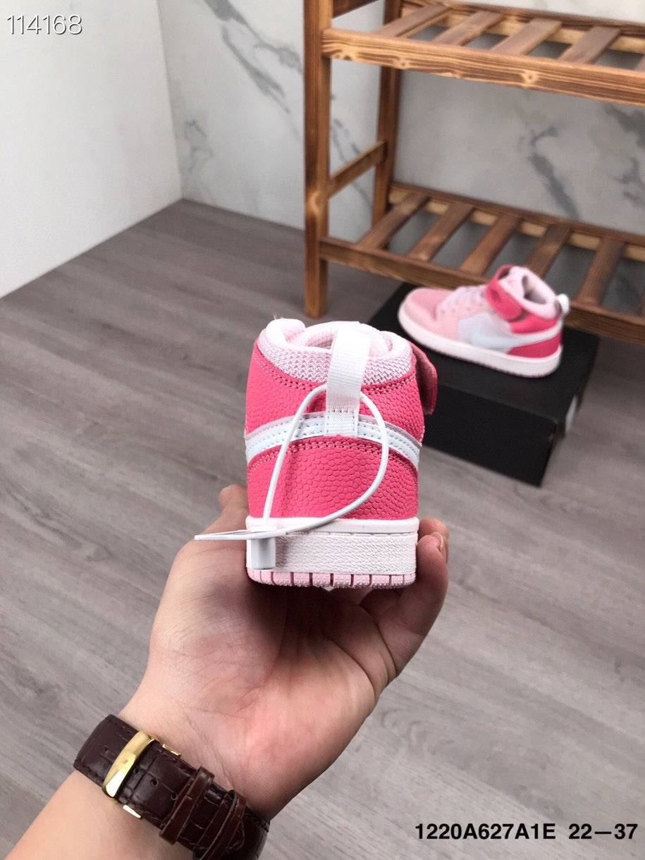 Joe's high-top Velcro children's shoes" pink"