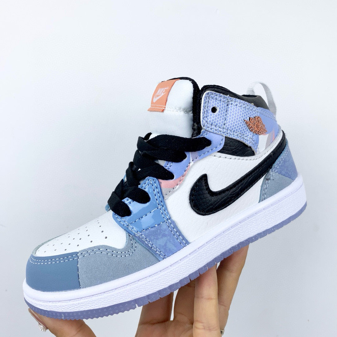 Joe 1 high top stitching" white, gray, blue"