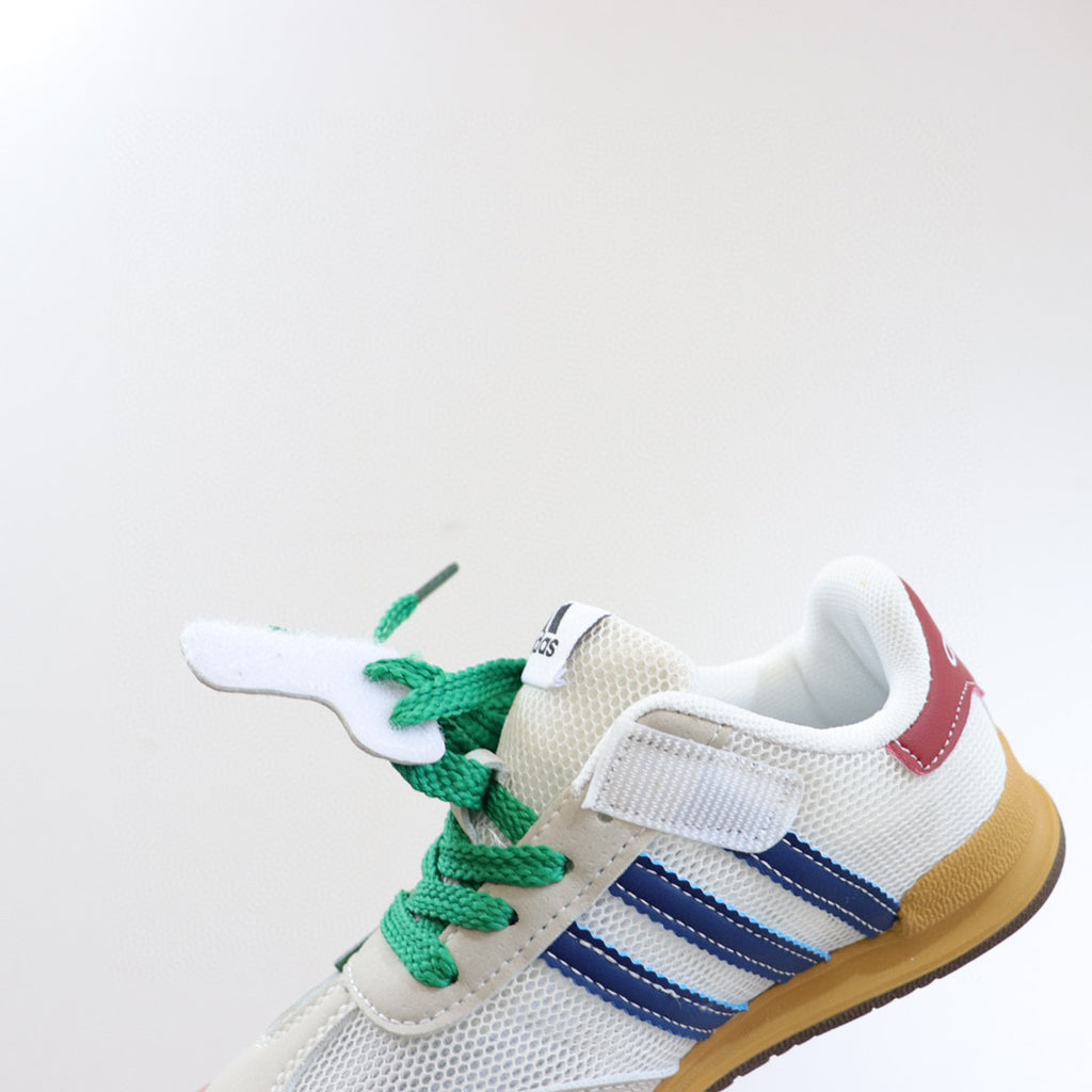 Adidas training hollow mesh panel shoes" white, blue"