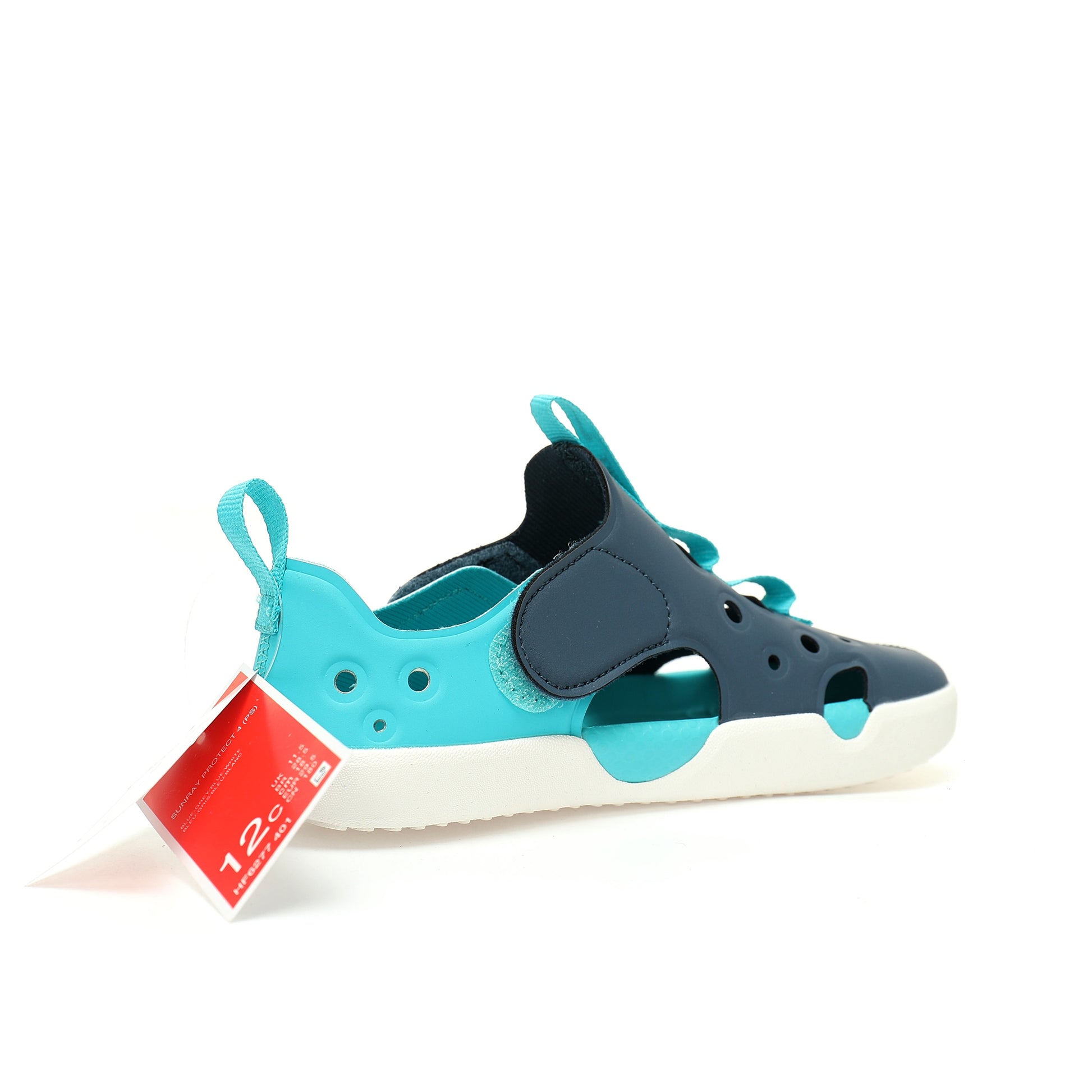 NK new SUNRAY PROTECT 4th generation children's beach hollow sandals" dark grey-blue"
