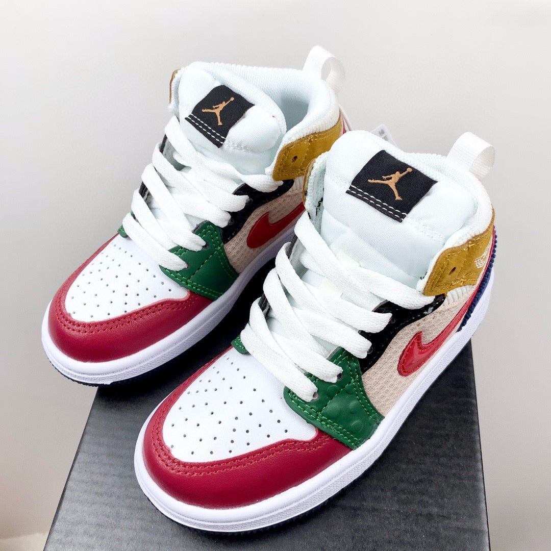 Joe 1 new color children's shoes" white, green, red"