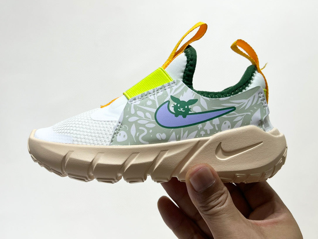 Nike's new barefoot slip" white, green"