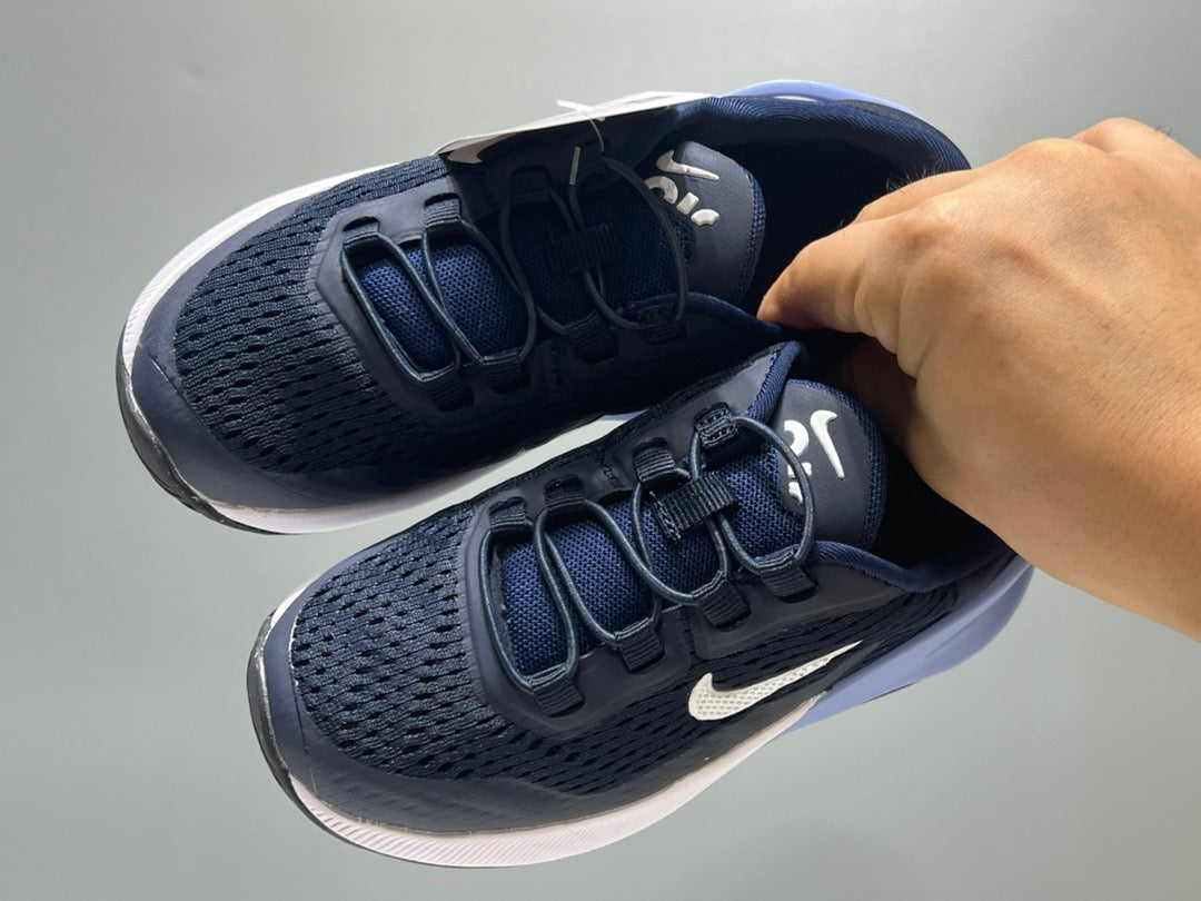 Nike 270 third generation elastic band air cushion children's shoes" Navy"