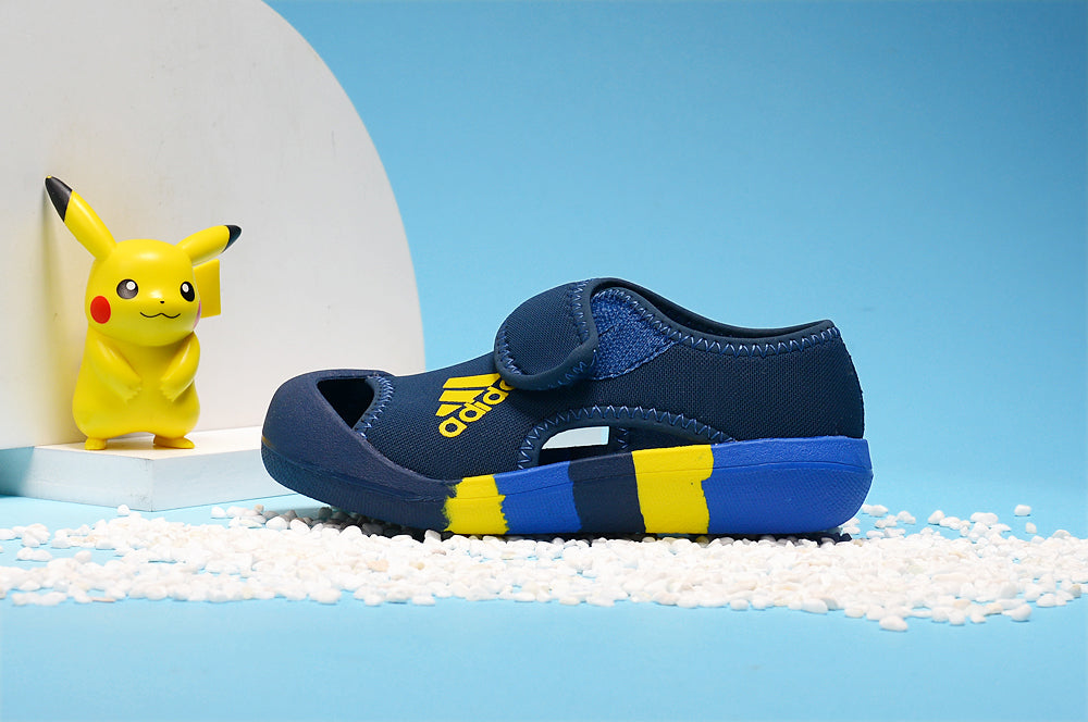 Adidas Baotou Sandals Generation" dark blue, yellow"