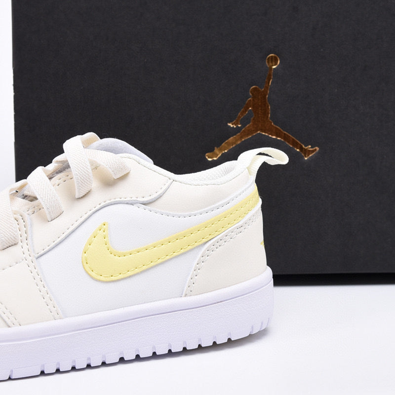 Joe 1 magic buckle children's shoes" white, cream, yellow"