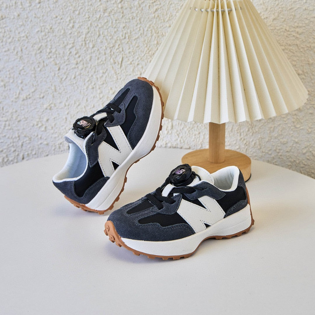 NB327 Rotating Buckle Waffle Gump Children's Shoes" navy"