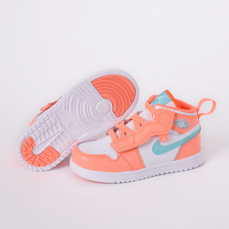 Jordan high top elastic band" white, Orange"