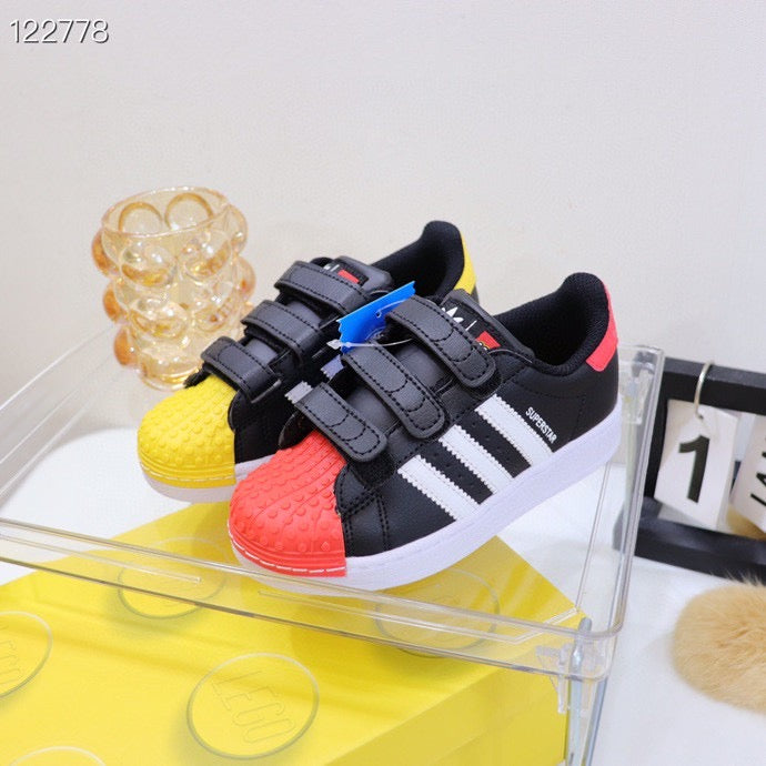 Adidas LEGO joint shell toe children's shoes" black, red, yellow"