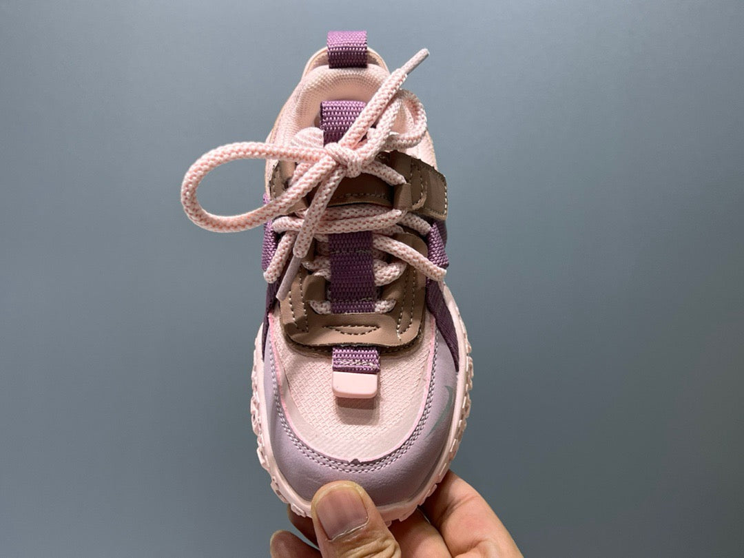 Nike's new tire-soled Velcro children's shoes " pink, purple"