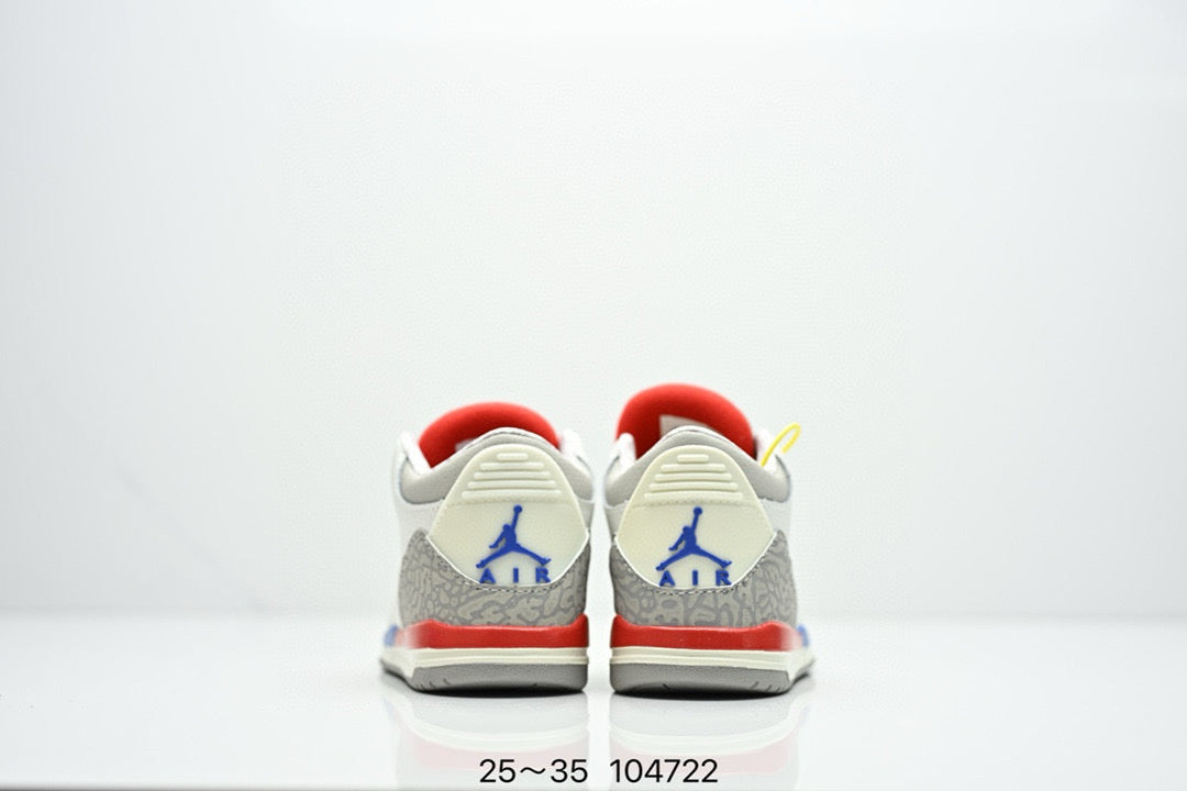 Joe 3" white, red, blue"