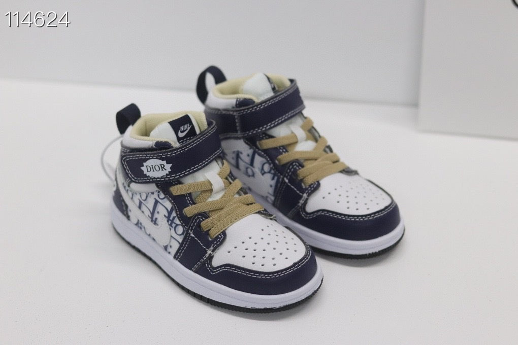 Joe's high-top Velcro children's shoes" white, and black"