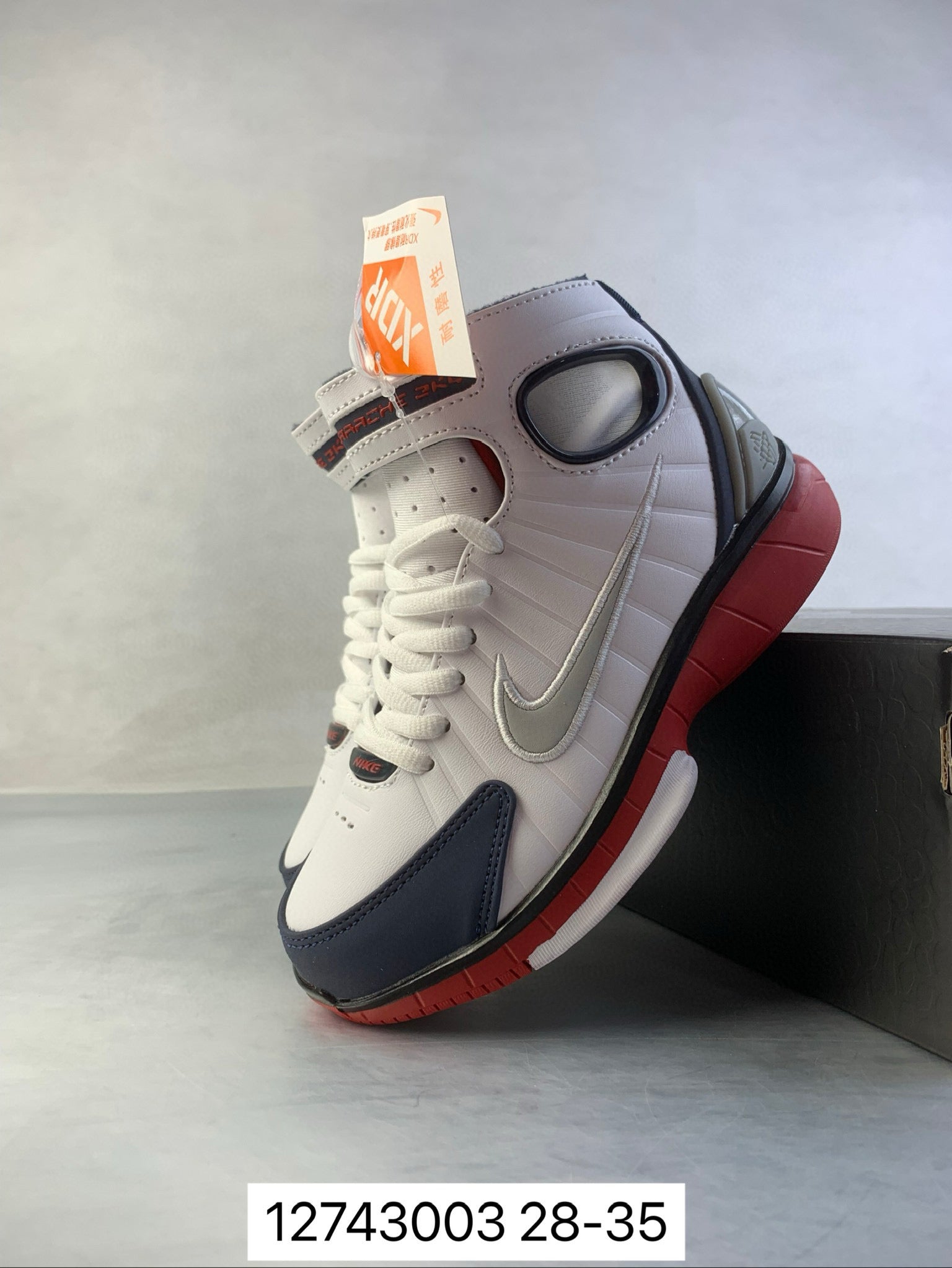 Nike Air Zoom 2K4 basketball shoes " white, red"