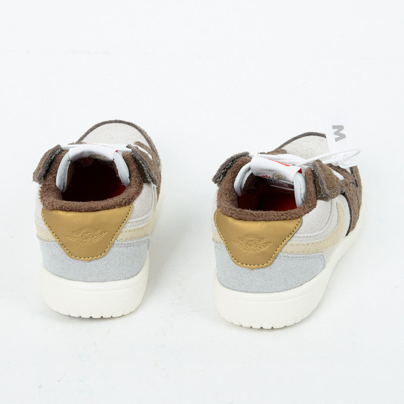 Jordan low top elastic band" brown, light gray'