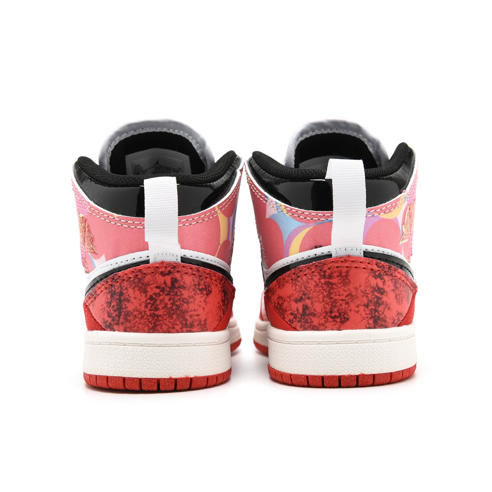AJ-127" pink, white, red"