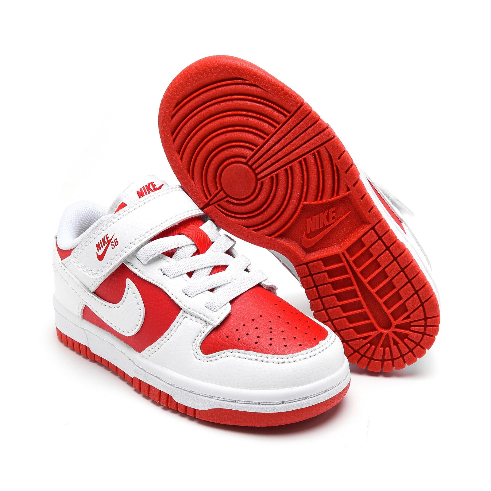 SB Velcro children's shoes" white, red"
