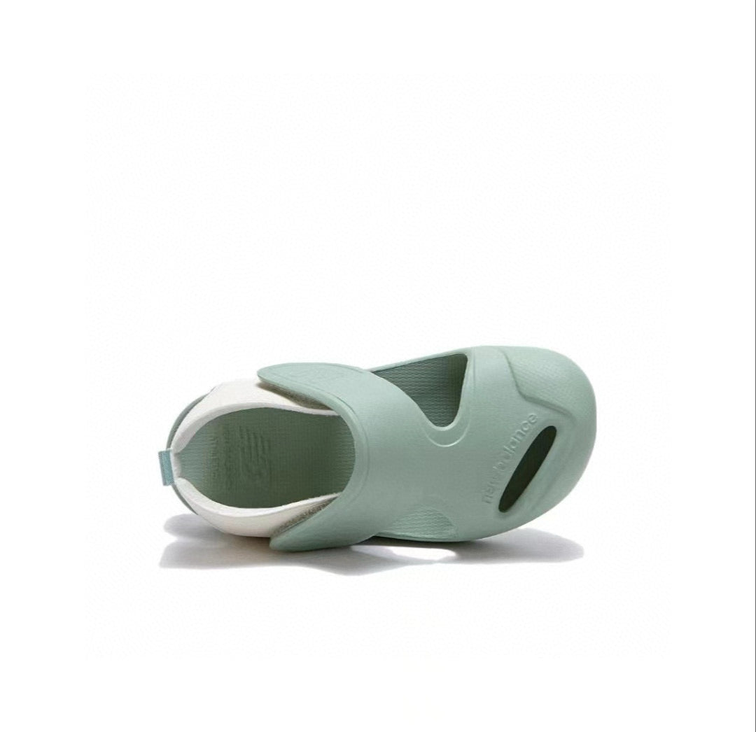 New NB closed toe sandals" Pale green-grey"