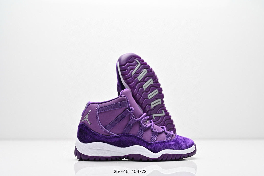Joe 11 high-top high-quality children's shoes" basketball" purple"