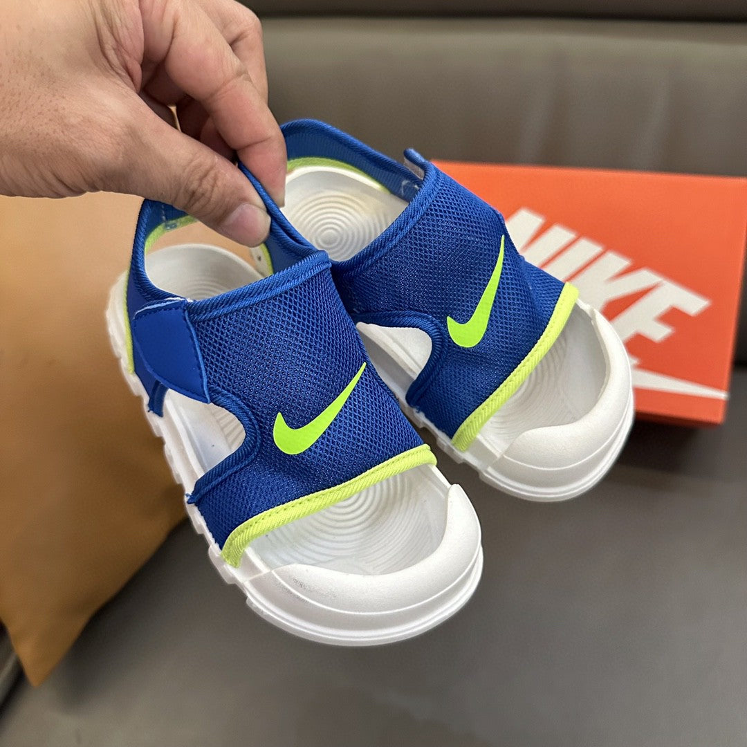 NK cute little closed toe mesh sandals" blue"