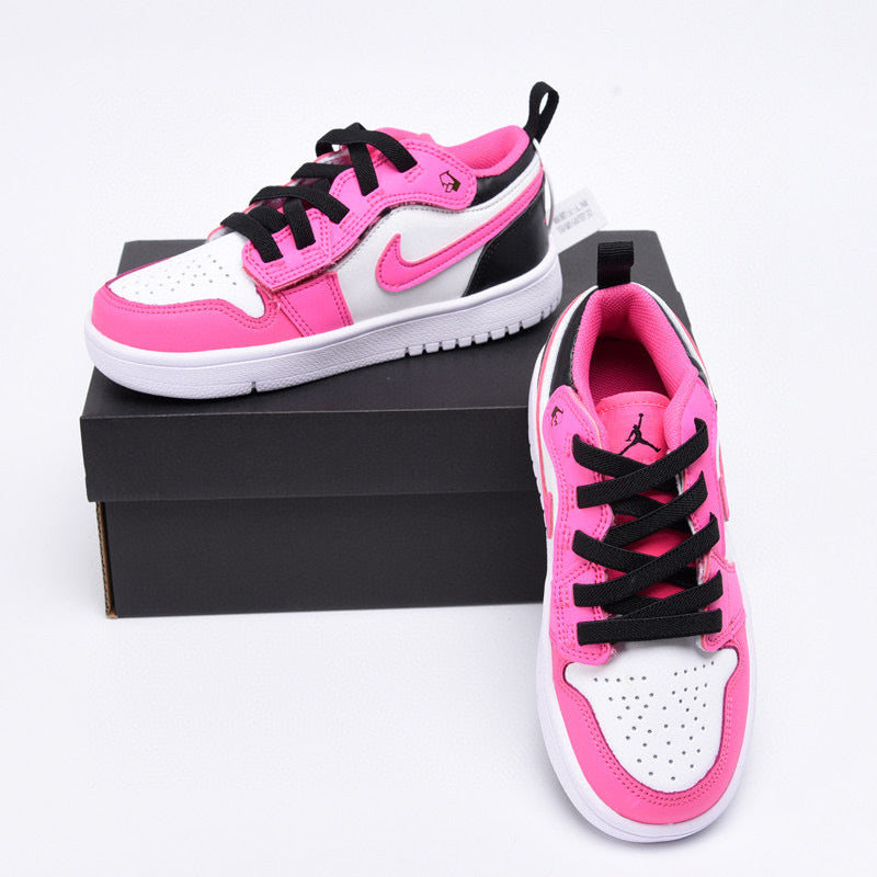 Joe 1 magic buckle children's shoes" white, pink"