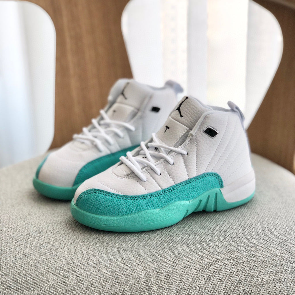 Joe 12 high quality children's shoe" white and turquoise"