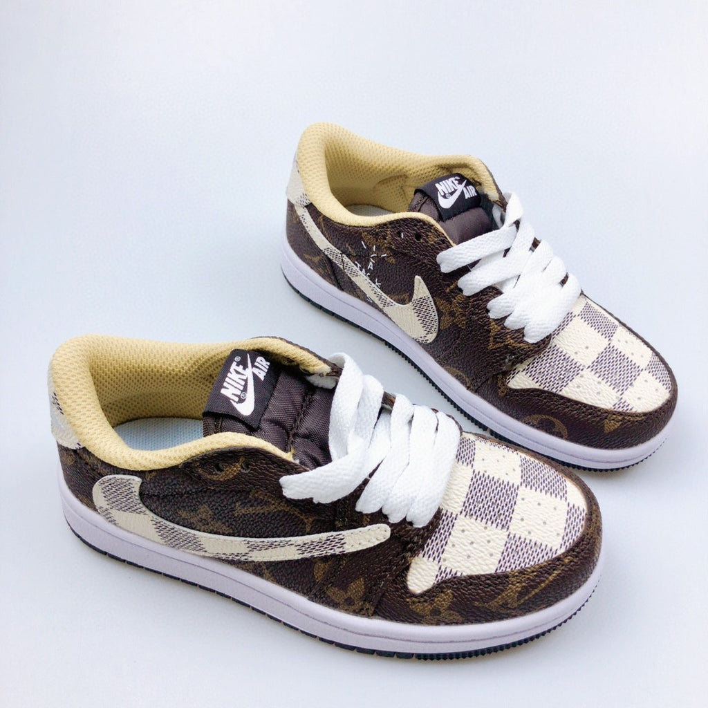 Jordan low-top reverse hook black warrior" brown , cream"