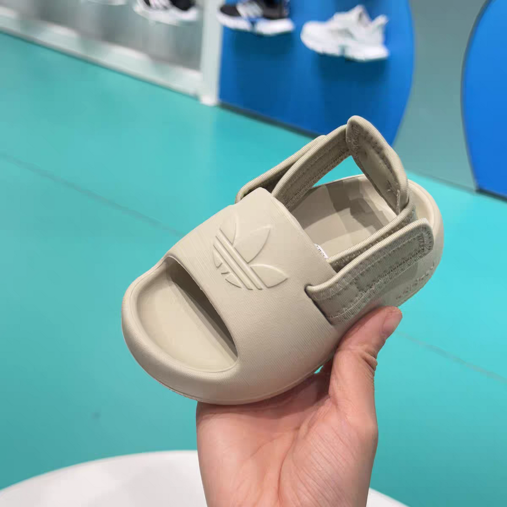 Adidas clover soft thick sole detachable two-wear children's sandals" solid light brown"